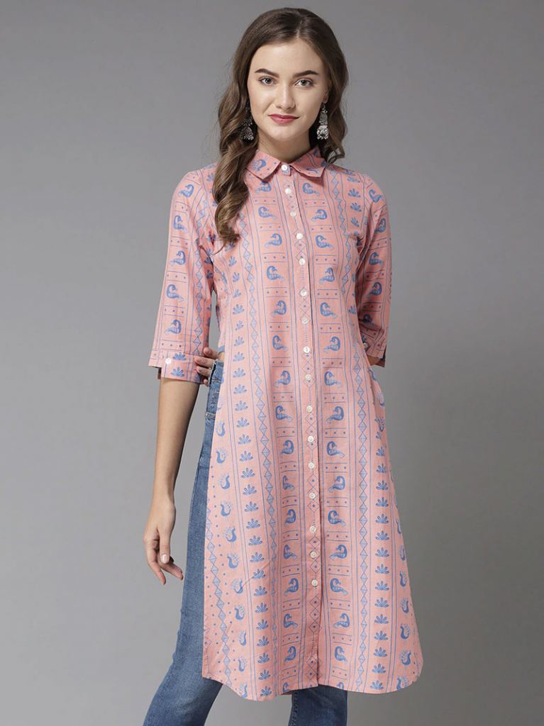 Fancy Cotton Straight Kurti For Ladies at Rs.520/Piece in mumbai offer by  Jayraj Creation
