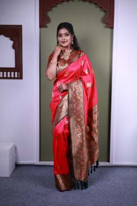 Asawali Paithani sattin silk designer saree