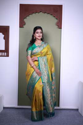 Asawali Paithani sattin silk designer saree