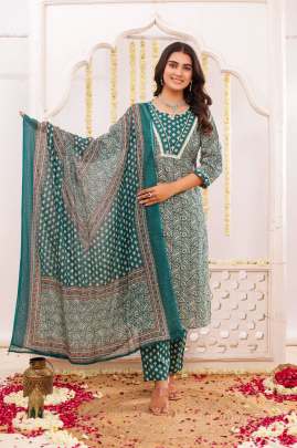 Cotton Kurti Pent & Dupatta Set Cotton kurti seat 
