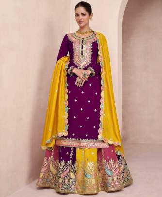 Attractive Party Wear Kurti Lehenga pair