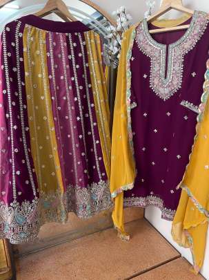 Attractive Party Wear Kurti Lehenga pair Lehenga Choli