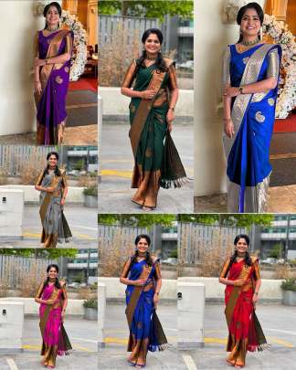BEAUTIFUL RICH PALLU & JACQUARD WORK ON ALL OVER THE SAREE