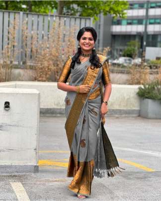 BEAUTIFUL RICH PALLU & JACQUARD WORK ON ALL OVER THE SAREE sattin silk designer saree