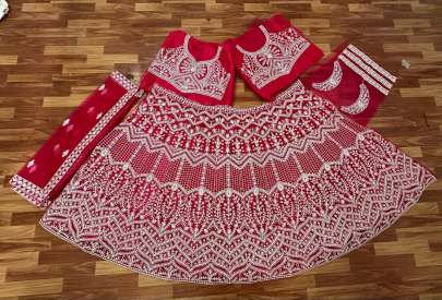 BUTTERFLY NET WITH HAVEY CHAIN WORK Lehenga Choli All