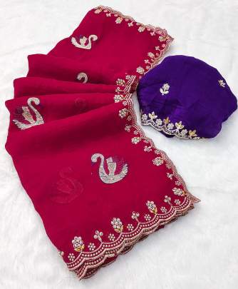 Beautiful Party wear saree sattin silk designer saree