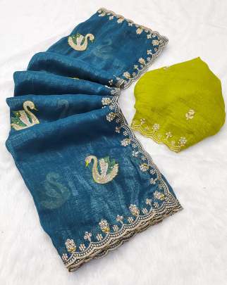 Beautiful Party wear saree sattin silk designer saree