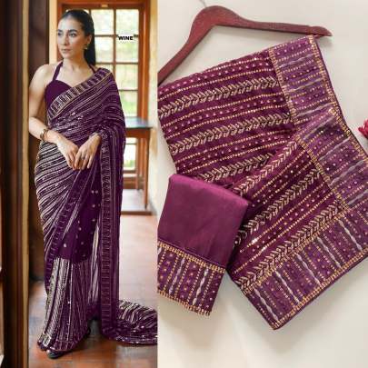 Bollywood BlockBuster Design Party wear saree