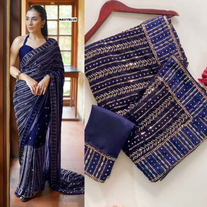 Bollywood BlockBuster Design Party wear saree