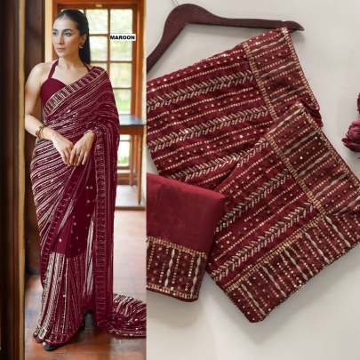 Bollywood BlockBuster Design Party wear saree