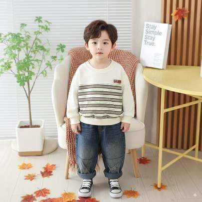 Brown & Green colour printed sweatshirt & funky baggy denims. girls &boys