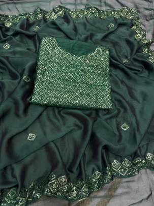 CELEBRITY STYLE SEQUINS SAREE  Party wear saree