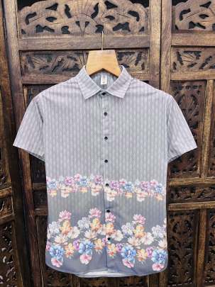 COTTAN FABRIC PRINTED HALF SLEEVE SHIRT Mens Shirt