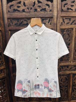 COTTAN FABRIC PRINTED HALF SLEEVE SHIRT Mens Shirt