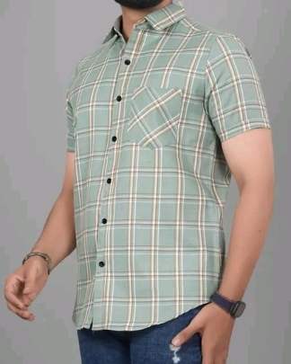 COTTON FABRIC FANCY HALF SLEEVE PRINTED SHIRT Mens Shirt