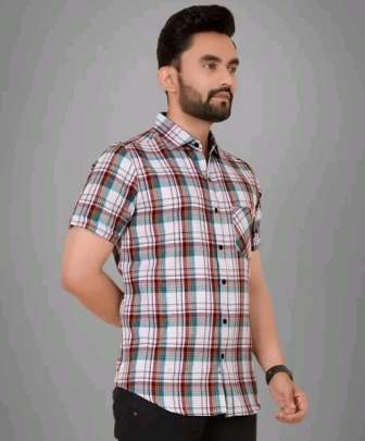 COTTON FABRIC FANCY HALF SLEEVE PRINTED SHIRT Mens Shirt