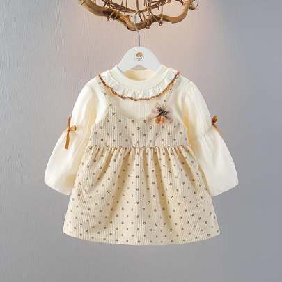 Cotton Fabric Corduroy Frocks  Kids Froks