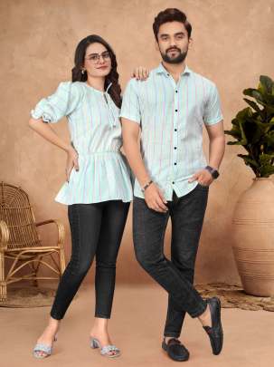 Couple Mens Shirt & Female Tunic Combo  COUPLE COMBO SEAT