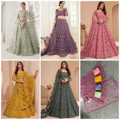 EMBROIDERY DESIGN WORK Lehenga Choli