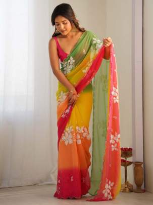 EMBROIDERY  WORK  SAREE