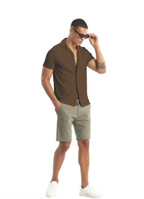 EXCLUSIVE Cod-Roy FABRIC HALF SLEEVE SHIRT