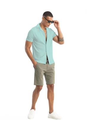 EXCLUSIVE Cod-Roy FABRIC HALF SLEEVE SHIRT Mens Shirt