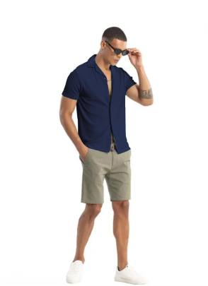 EXCLUSIVE Cod-Roy FABRIC HALF SLEEVE SHIRT Mens Shirt
