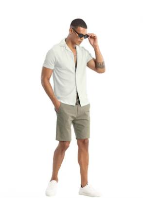 EXCLUSIVE Cod-Roy FABRIC HALF SLEEVE SHIRT Mens Shirt