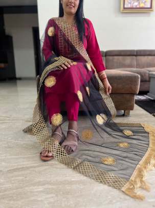 Elegant Net Dupatta with Zari Work  premium Dupatta