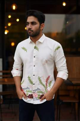 Embroidery Work Shirt Mens Shirt