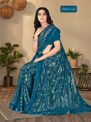 Exclusive Celebrity inspired Beautyful sequence saree