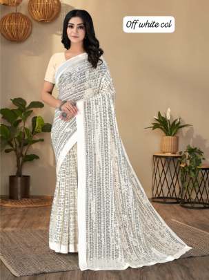 Exclusive Celebrity inspired Beautyful sequence saree Cotton kurti seat 