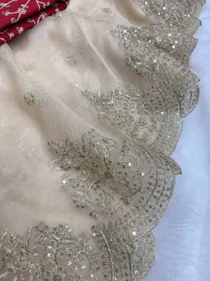 Exclusive designer sequins saree Party wear saree