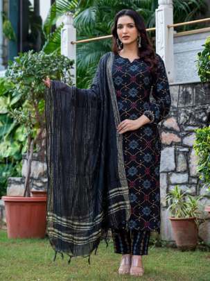 Fully Stiched Rayon Kurti Pant Dupatta