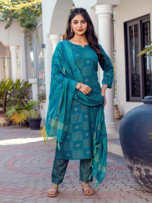 Fully Stiched Rayon Kurti Pant Dupatta Cotton kurti seat 