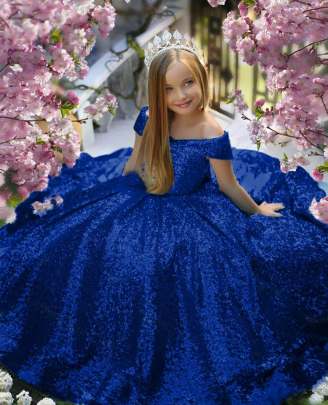 Gorgeous Allover Sequence Work Gown gown