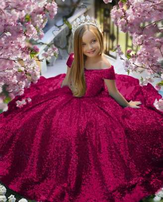 Gorgeous Allover Sequence Work Gown gown