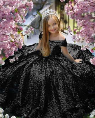 Gorgeous Allover Sequence Work Gown gown