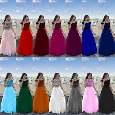 Gorgeous Soft Net Gown with Sequins & Fancy Back gown