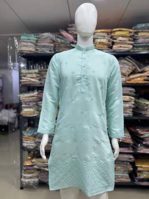 HEAVY EMBROIDERY WORK IN KURTA PYJAMA Mens Kurta With Payjama