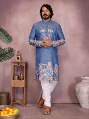 Heavy Khadi Cotton Mens Kurta With Payjama