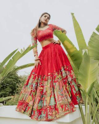 Kalamkari Lehenga Choli  Lehenga Choli
