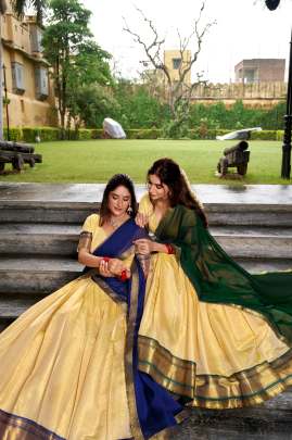 Kanchipuram half saree Half Saree