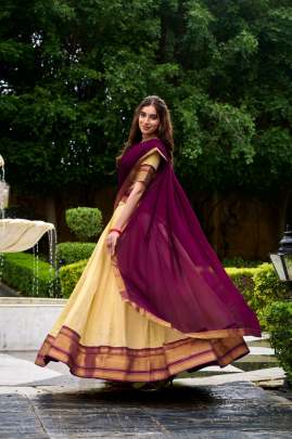Kanchipuram half saree Half Saree