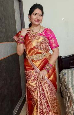 Kanjivaram pattu silk pure zari  Party wear saree