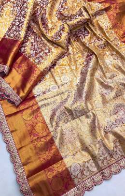 Kanjivaram pattu silk pure zari  Party wear saree