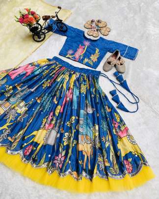 POSITION PRINT EMROIDERY WORK LAHENGA CHOLI  Lehenga Choli