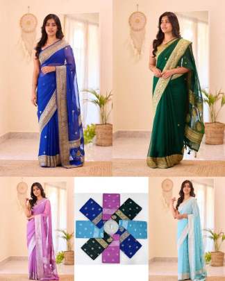 LILAN SOFT COTTON FABRIC Party wear saree