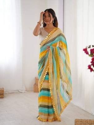 MIRROR LOOK Party wear saree