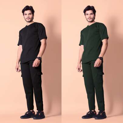 Mans T-Shirt Track Pant Combo